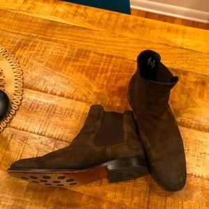 Thursday boots, the Duke, dark olive suede